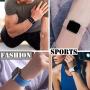 Mairix Band Compatible Apple Watch Band 38mm 42mm 40mm 44mm, Soft Silicone Sport Band Replacement Wrist Strap Compatible 2019 Series 5 iWatch Series 4/3/2/1, Nike+,Sport,Edition,S/M M/L Size