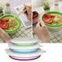 Silicone Collapsible Travel Bowls, Space Saving Food Storage Container for Camping Food Water Feeding