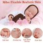 Vollence 18 Inch Eye Closed Full Silicone Baby Doll That Look Real,Not Vinyl Material Dolls,Sleeping Lifelike Baby Dolls,Realistic Newborn Real Baby Doll,Soft Handmade Silicone Alive Baby Doll - Girl
