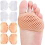 Premium Metatarsal Pads for Women Ball of Foot Cushions - Soft Gel Ball of Foot Pads- Mortons Neuroma Callus Metatarsal Foot Pain Relief Forefoot Cushioning Rel 8 PCS/Pack