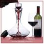 Vintorio Citadel Wine Decanter - Artisanally Hand Blown Lead-Free Crystal - Super Durable Sommeliers Wine Carafe with Aerating Punt Design and Silicone Stopper