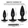 Utimi Anal Plug Training Set Rechargeable Butt Plug Vibrator Sex Toy for Men and Women,3 pcs