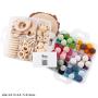 Baby Love Home 2 Set DIY Accessories Nursing Freedom Combination Package Crochet beads Nature Wooden Organic Accessories Nursing Necklace Bracelet Baby Teether Toy Moms popular