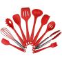 Cooking Tool Sets - 10pcs Set Non Stick Ware Silicone Heat Resistant Cooking Utensils Baking Sets Red Black - Cooking Tool Sets Cooking Tool Sets Kitchen Ware Cook Kitchenware Silicon Utensil