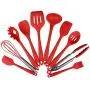 Cooking Tool Sets - 10pcs Set Non Stick Ware Silicone Heat Resistant Cooking Utensils Baking Sets Red Black - Cooking Tool Sets Cooking Tool Sets Kitchen Ware Cook Kitchenware Silicon Utensil