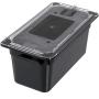 Carlisle 3066203 StorPlus Third Size Food Pan, Polycarbonate, 6" Deep, Black