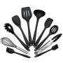 BestDealzToday Cooking Set |Non-Stick Kitchenware Silicone Heat Resistant Kitchen Cooking Utensils Baking Tool Cooking Tool Set (Black)