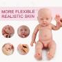 Vollence 16 inch Realistic Lifelike Baby Doll That Look Real,Not Vinyl Material Dolls,Real Full Silicone Reborn Baby Dolls,Soft Handmade Newborn Silicone Baby Doll -Boy