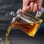 Glass Teapots with Infuser PluieSoleil, 500 Milliliter in Square Shape, Tea Strainers for Loose Leaf Tea Microwavable and Stovetop Safe