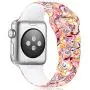 KOLEK Floral Bands Compatible with Apple Watch 42mm 44mm, Silicone Fadeless Pattern Printed Replacement Bands for iWatch Series 4 3 2 1, Colorful Cloud, M, L