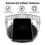 GLOUE Wireless Charger, 10W Qi-Guaranteed Wireless Charging Compatible with iPhone Xs Max/XS/XR/X/8/8 Plus, Compatible with Galaxy S9/S9+/S8/S8+/Note 8, 5W for All Qi-Enabled Phones(No AC Adapter)