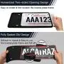 License Plate Frame, Intermerge Silicone License Plate Frame Black  Drainage Holes, Car License Plate Frames Rain-Proof, Anti-Rust and Anti-Rattle for Car License Plate Holder(1Pack No Screws Include)