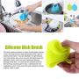 2 PCS Sponge Multipurpose Kitchen Dish Sponge Silicone Non Scratch Scrubber with Chuck for Easy Cleaning Pot Pan Dish Bowl Kitchenware Toiletry Fruit and Vegetable Skin