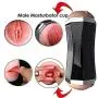 Yikiop Male Aír-cr?ft Cup Man Massager Cup Multi-Speed Electric Medical Lightweight Silicone Waterproof Handheld Vibrating Massager Male Massaging Cup Toys with Strong Suction T-Shirt