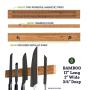 Magnetic Knife Strip | 17 Inch Bamboo Wood Knife Strip | Strong Magnetic kitchen knife holder & Magnet Utensil Organizer by ECO Kitchenware