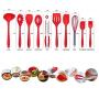 JINPENGRAN 10 Sets of Silicone Kitchenware, Non-Stick Silicone, Environmentally Friendly Cooking Tools,Black