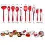 JINPENGRAN 10 Sets of Silicone Kitchenware, Non-Stick Silicone, Environmentally Friendly Cooking Tools,Black