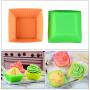 Silicone Baking Cups Cupcake Liners - 48Pcs Reusable Silicone Molds Including Round, Rectanguar, Square, Flower BPA Free Food Grade Silicone