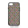 SCOCICI Non-Slip Drop Protection Smart Cell Phone Case Geometric Pattern with Inner and Outer Square Shaped Figures Artful Graphic Print Compatible with iPhone 7
