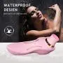 Women Waterproof Multi Speed Tongue Vibrate Sucking Toy Oral Simulator for Adult Toys, Green Safe, No Toxic Side Effects