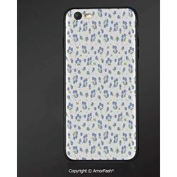 Printing Compatible with Apple iPhone 6/iPhone 6S,4.7",Anti-Scratch Back,Floral,Vintage Rose Flowers Bouquets Spring Season Theme Dots Green Leaves,Violet Blue Green White