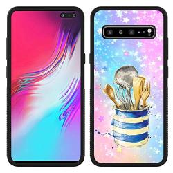 Samsung Galaxy S10 5G Case,Flexible Soft TPU Cover Shell,Slim Silicone Black Rubber Non-Slip Durable Design Protective Phone Case for Samsung Galaxy S10 5G -Kitchenware