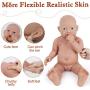 Vollence 23 inch Full Silicone Baby Dolls That Look Real,Not Vinyl Material Dolls,Real Full Body Silicone Baby Doll,Handmade Lifelike Newborn Baby Dolls - Girl