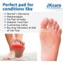 JKcare Gel Metatarsal Pads (Adhesive-Backed), Ball of Foot Cushions, Forefoot Support for Metatarsalgia, Morton’s Neuroma, Aching Feet Pain Relief- 6 Pack