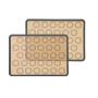 2 Pcs Silicone Cooking Mat Set - Washable Reusable Tray Liner Kitchenware Baking Dough Tools Non-Stick Non-Slip Grey