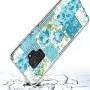 Samsung Galaxy S9 Case, Blue Flower Shock-Absorption TPU Rubber Bumper Samsung Galaxy S9 Case, Ultra Thin Slim Protective Cover for Samsung Galaxy S9-Clear