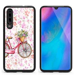 Huawei P30 Case,Flexible Soft TPU Cover Shell,Slim Silicone Black Rubber Non-Slip Durable Design Protective Phone Case for Huawei P30 -Bicycle