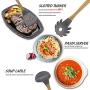 SHUHAO Silicone Cookware Set, 8 Non-Stick Heat-Resistant Silicone Kitchenware, Wooden Handles, Best Kitchen Tool Gadgets, Suitable for Cooking