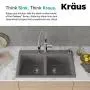 Kraus Forteza Granite Kitchen Sink, 33 Inch, KGD-52GREY