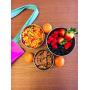 Snackerdoos Large 3-piece Stainless Steel Food Containers with BPA-free Silicone Lids for sandwiches, salads, and snacks for on-the-go families, professionals, and adventurers.