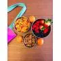 Snackerdoos Large 3-piece Stainless Steel Food Containers with BPA-free Silicone Lids for sandwiches, salads, and snacks for on-the-go families, professionals, and adventurers.