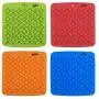 Bekith Silicone Pot Holder, Trivet Mat, Jar Opener, Spoon Rest and Garlic Peeler (Set of 4) Non Slip, Flexible, Durable, Dishwasher Safe Heat Resistant Hot Pads