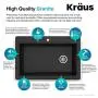 Kraus KGD-54BLACK Forteza Granite Kitchen Sink, 33 Inch, Black