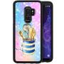 Samsung Galaxy S9 Case with Kitchenware Pattern Whimsical Design Bumper Black Soft TPU and PC Protection Anti-Slippery &Fingerprint Case for Samsung Galaxy S9