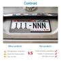 Manelord License Plate Frame - Silicone Version License Plate Frame with Anti-Impact, Waterproof, Shockproof for Automotive License Plate