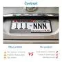 Manelord License Plate Frame - Silicone Version License Plate Frame with Anti-Impact, Waterproof, Shockproof for Automotive License Plate
