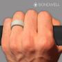 BONDWELL Silicone Wedding Ring for Men Save Your Finger & A Marriage Safe, Durable Rubber Wedding Band for Active Athletes, Military, Crossfit, Weight Lifting, Workout