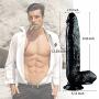 9.5-Inchs D-Ildo Silicone Toy, Speaker-Shaped Base Suction Cup Can Be Hands-Free - Adult Sexy Men and Women Couple Toys