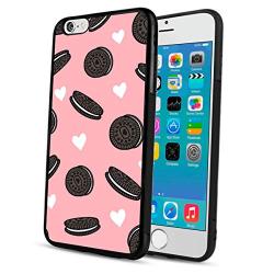 iPhone 6s 6 Case,Flexible Soft TPU Cover Shell,Slim Silicone Black Rubber Non-Slip Durable Design Protective Phone Case for iPhone 6s 6 -Biscuits