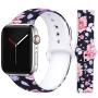 EXCHAR Compatible with Apple Watch Band Floral 38mm 40mm 42mm 44mm Silicone Replacement Wristbands for iWatch Series 5/4/3/2/1 for Women with Cute and Fadeless Pattern Printings
