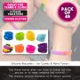 Silicone Bracelet - 48-Pack Blank Rubber Wristbands for Sports Teams, Games, Kids Play, Party Favors, 8 Colors, Circumference: 8.1 Inches, Width: 0.4 Inches