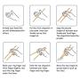 Hiware 10 Pairs Reusable Chopsticks Set Include 5 Pairs Metal Stainless Steel Spiral Chopsticks and 5 Pairs Natural Bamboo Chopsticks 8.8 Inches, Easy to Hold
