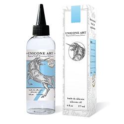 Acrylic Pour Oil for Art - 100% Pure Silicone - Large 6 oz. Size - Highest Grade - Magical Cell Forming Silicone Oil - Non Toxic - Easy Pouring Spout