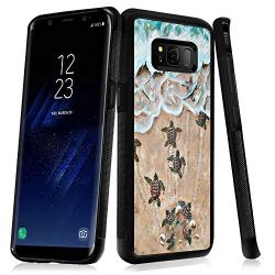 Samsung Galaxy S8 Case, Baby Turtle Shock-Absorption TPU Rubber Bumper Samsung Galaxy S8 Case, Ultra Thin Slim Protective Cover for Samsung Galaxy S8-Black
