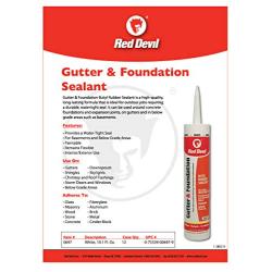 Red Devil 0697 Gutter & Foundation Sealant, White, 10.1-Ounce