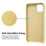 Anuck iPhone 11 Case, Anti-Slip Liquid Silicone Gel Rubber Bumper Case with Soft Microfiber Lining Cushion Slim Hard Shell Shockproof Protective Case Cover for Apple iPhone 11 6.1" 2019 - Yellow